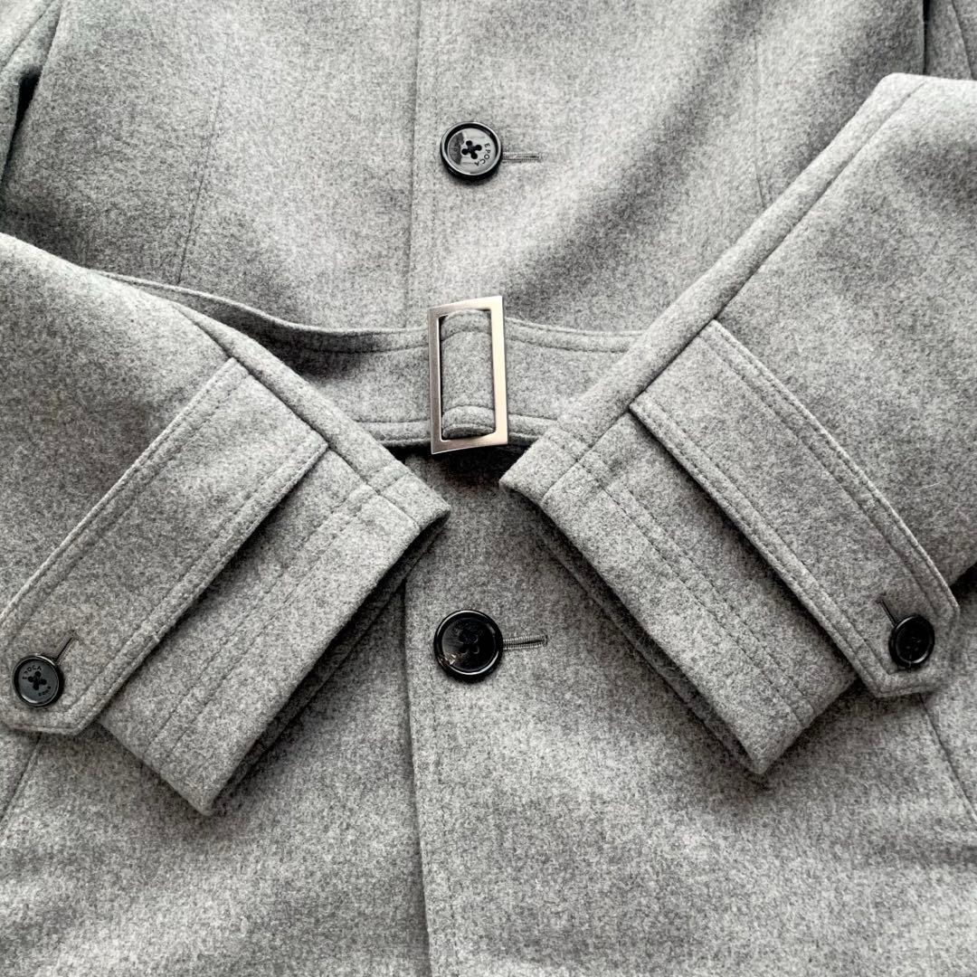 【極美品】EPOCA UOMO コート ステンカラー カシミヤ混 ベルト ロング