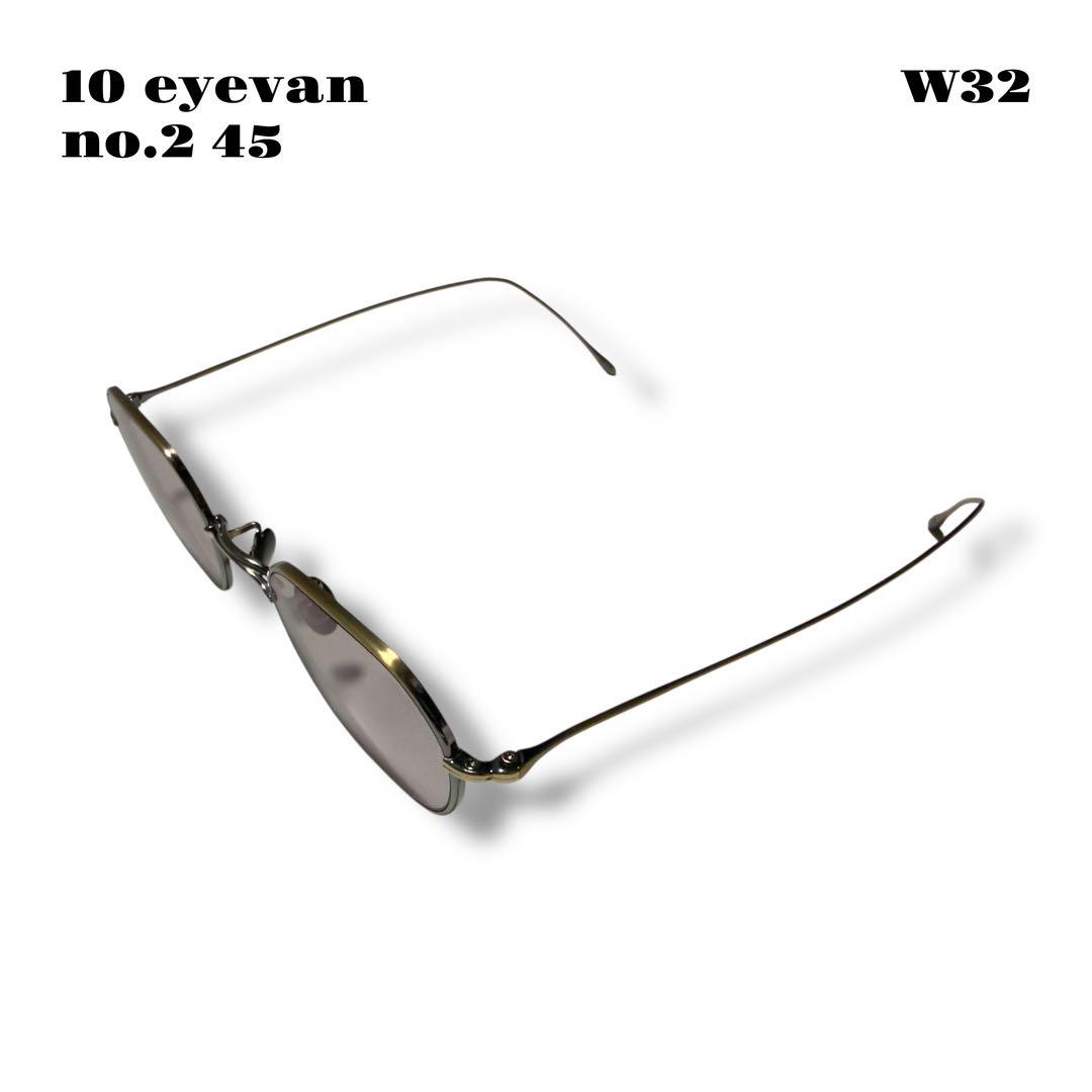 希少品！ 10 eyevan no.2 45 45 22 145 ゴールド 金銀-正規直輸入品