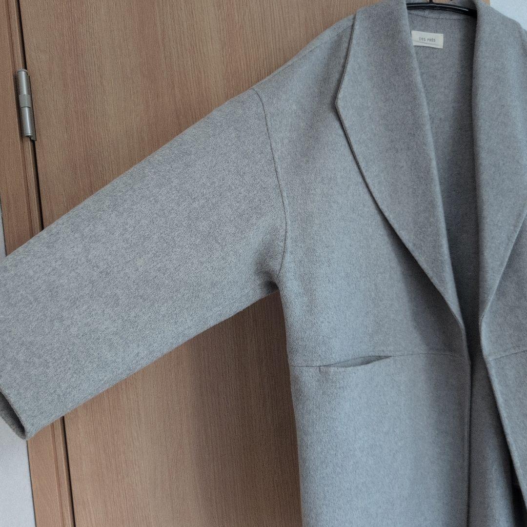 DES PRÉS ライトグレー チェスターコート