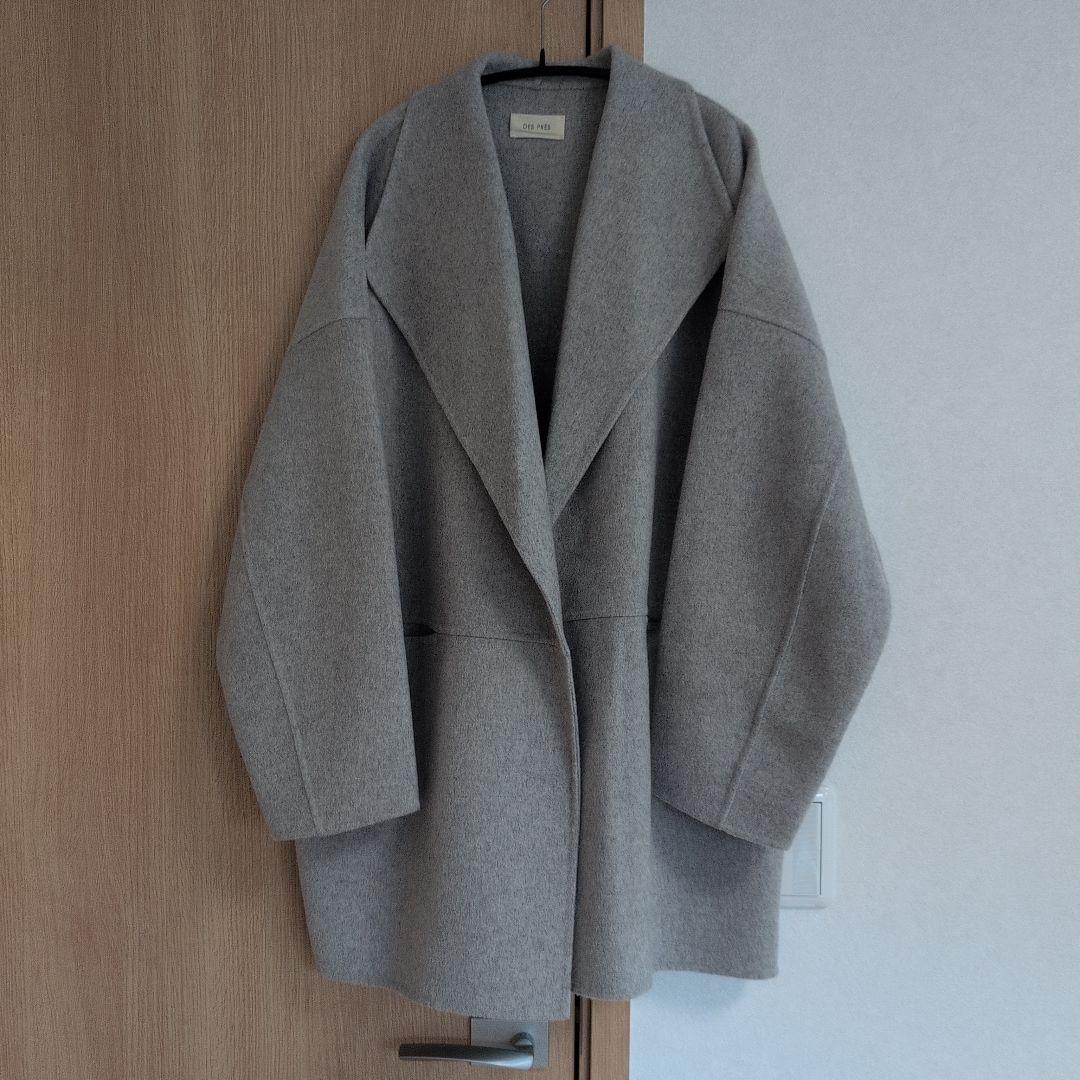 DES PRÉS ライトグレー チェスターコート