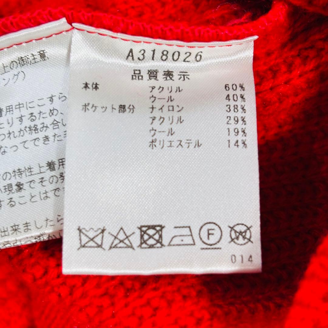 689 未使用級✨アルチビオ ゴルフ 長袖 ニット 23AW 赤 サイズ36