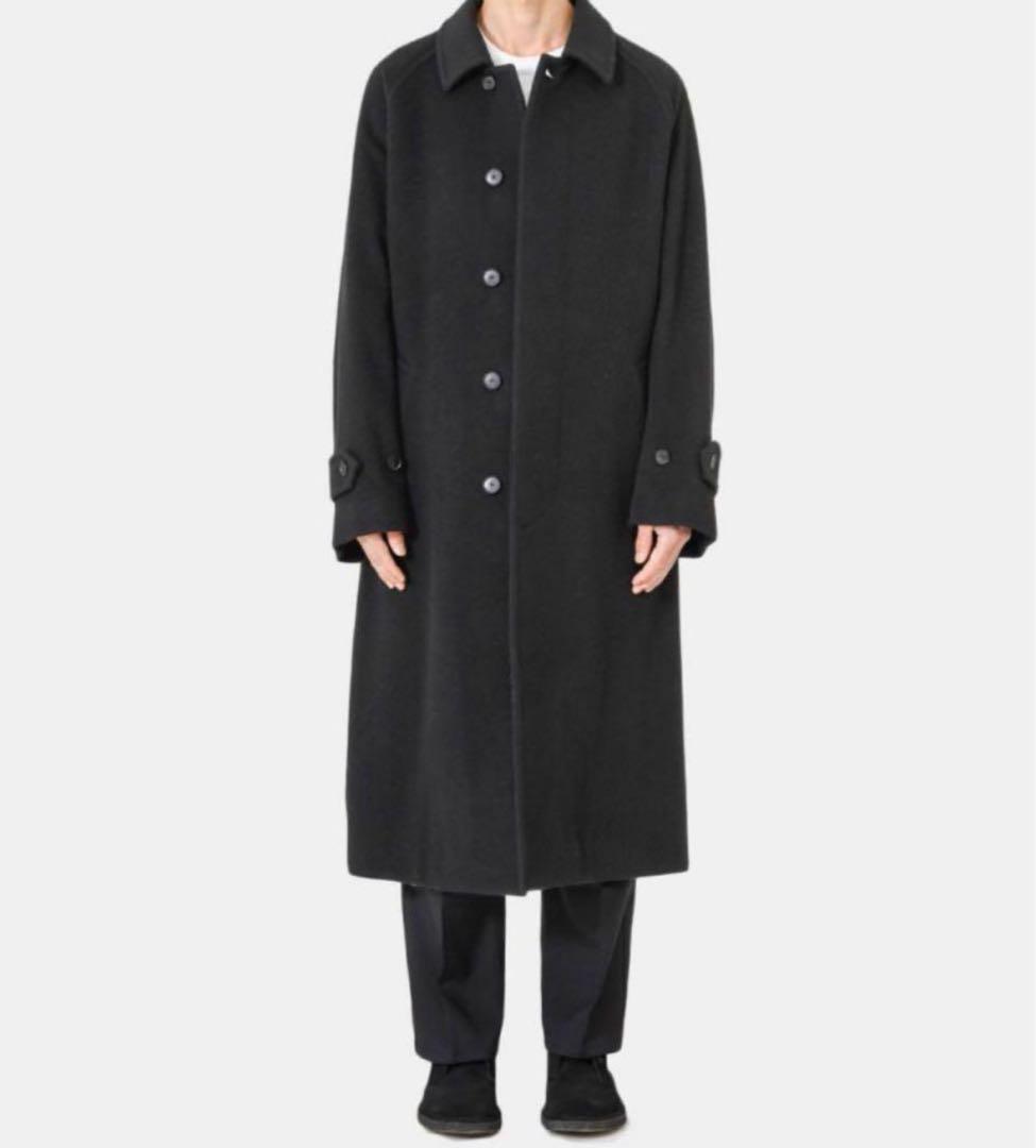 オーラリー　22aw カシミヤ　ウール　モッサー　ステンカラーコート　3