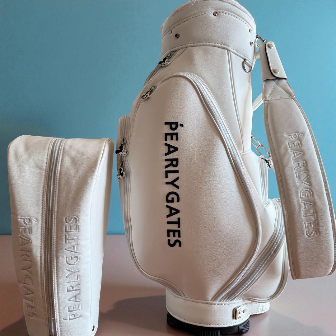 現行モデル 限定シリアル付 パーリーゲイツ キャディバッグ 白