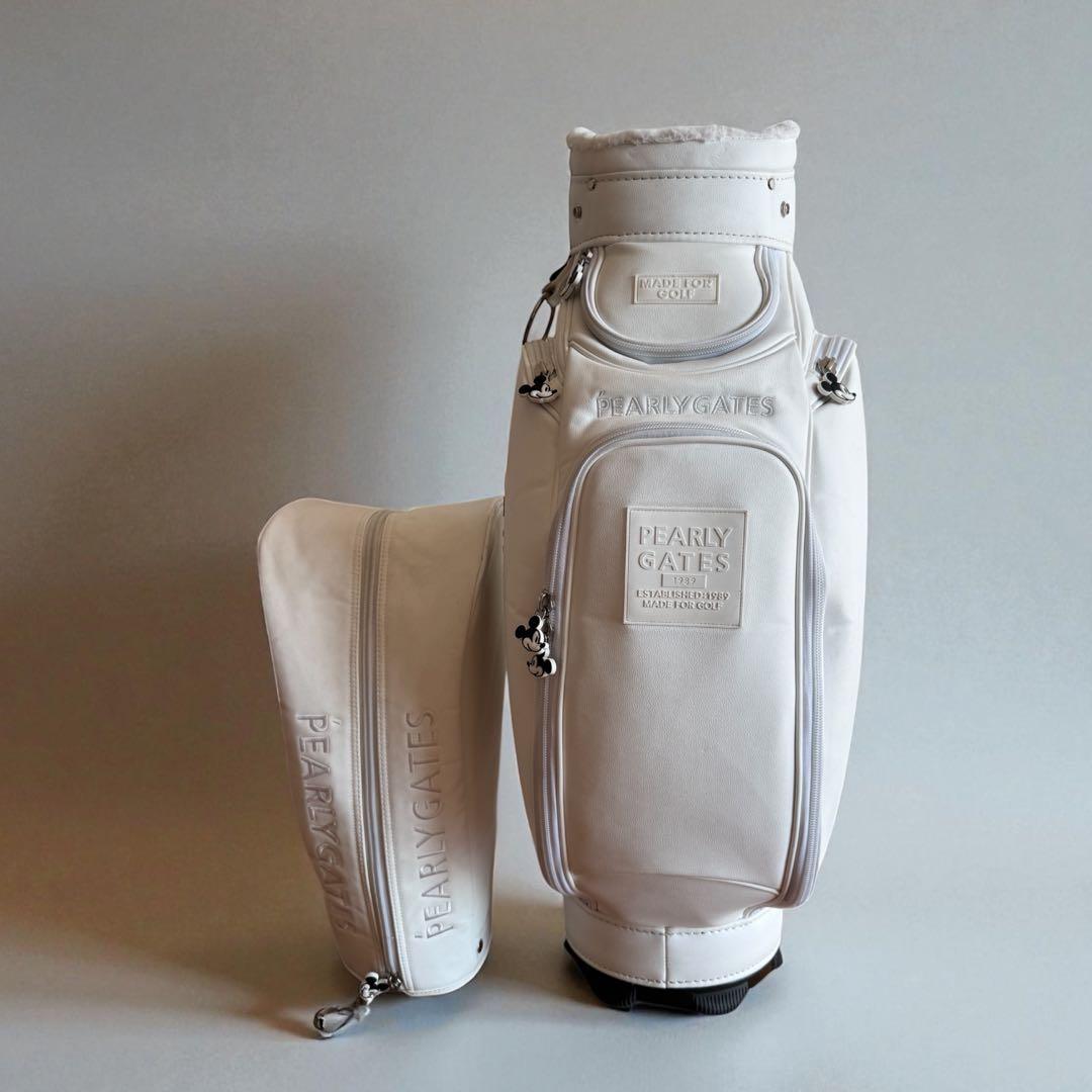 現行モデル 限定シリアル付 パーリーゲイツ キャディバッグ 白