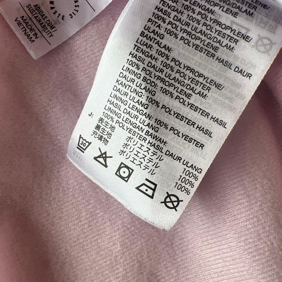 【adidas】アディダス　160　ベンチコート　ネイビー　ピンク　サッカー