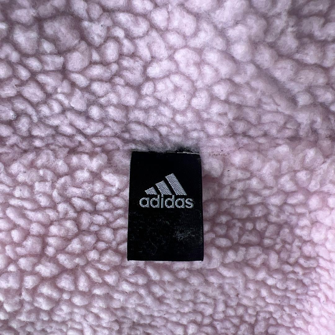 【adidas】アディダス　160　ベンチコート　ネイビー　ピンク　サッカー