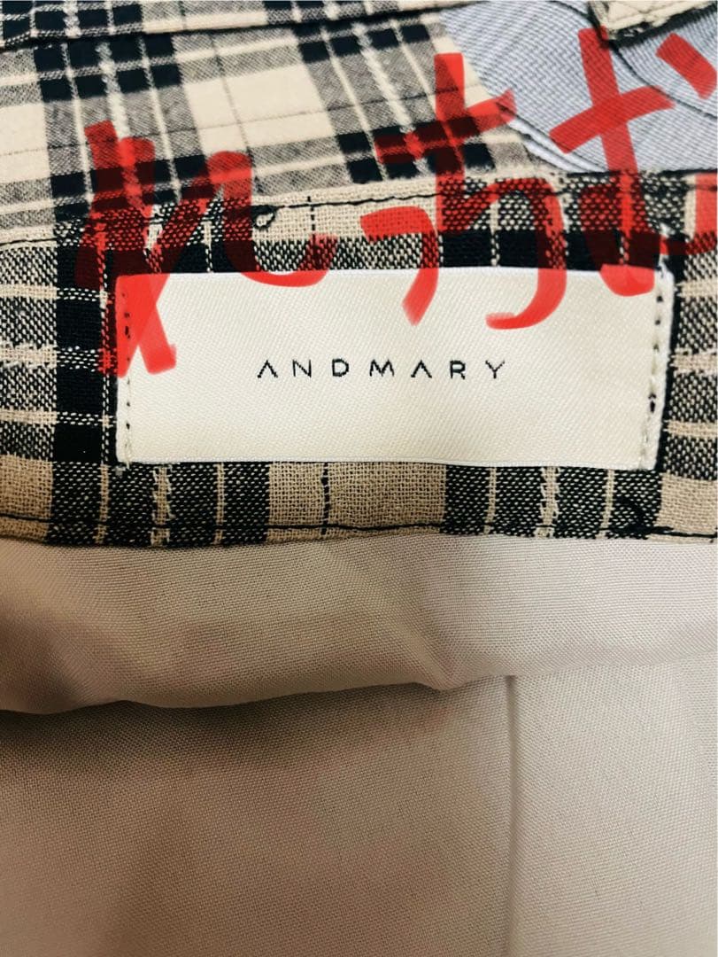 andmary Khy check set - ワンピースオンライン で 販売