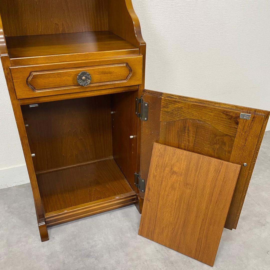 オールドカリモク コロニアル 電話台 サイドチェスト ディスプレイ台