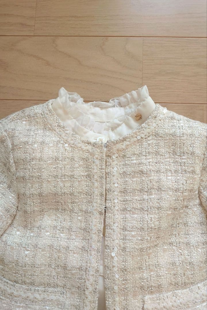 ケイトスペード フォーマル 入学式120 ３点セットアップ ジャケット スカート