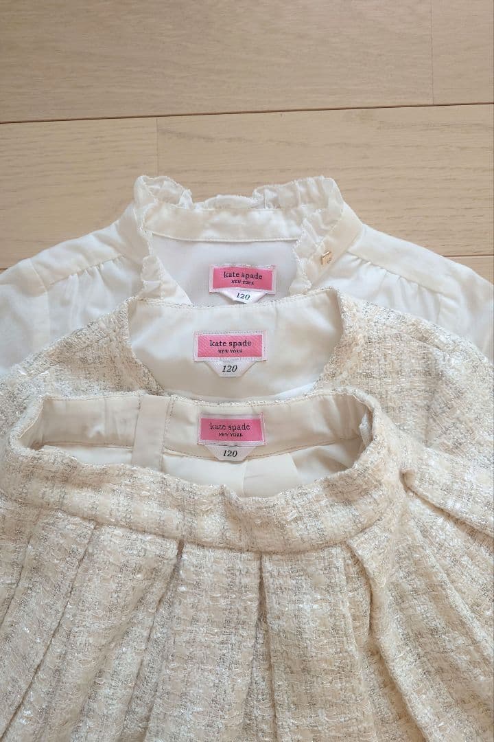 ケイトスペード フォーマル 入学式120 ３点セットアップ ジャケット スカート