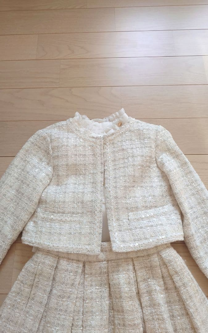 ケイトスペード フォーマル 入学式120 ３点セットアップ ジャケット スカート