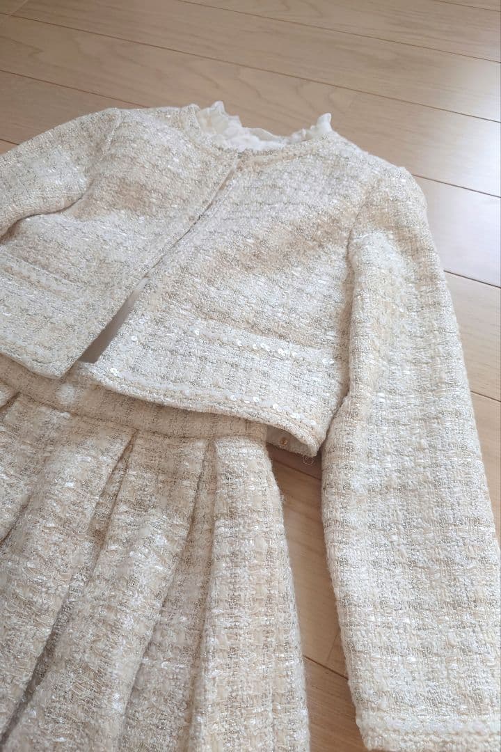 ケイトスペード フォーマル 入学式120 ３点セットアップ ジャケット スカート