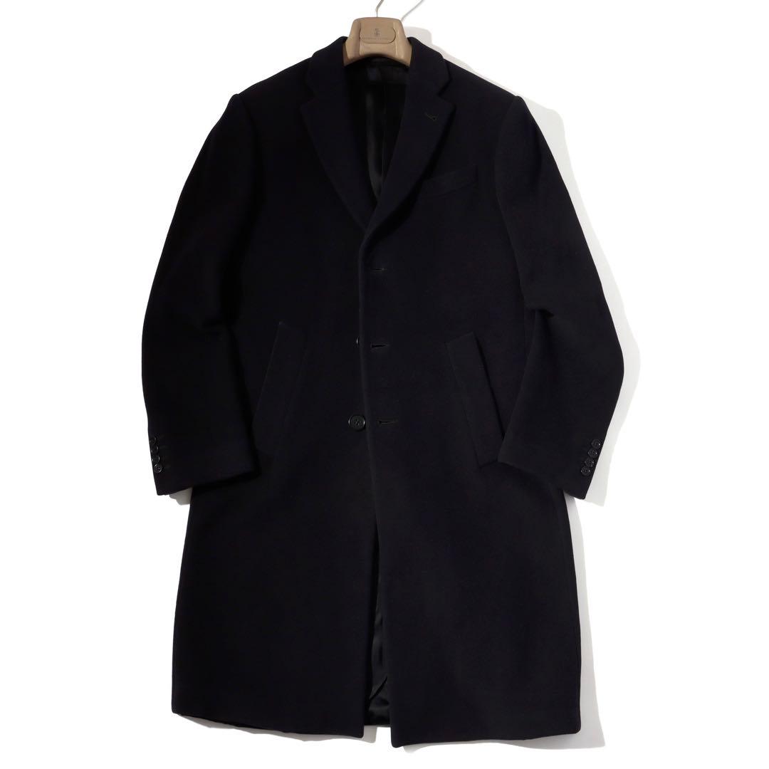 アルマーニ コレツィオーニ カシミア チェスター コート ロング46 M〜L