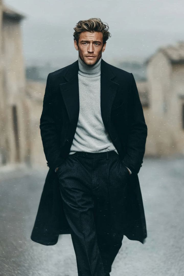 アルマーニ コレツィオーニ カシミア チェスター コート ロング46 M〜L