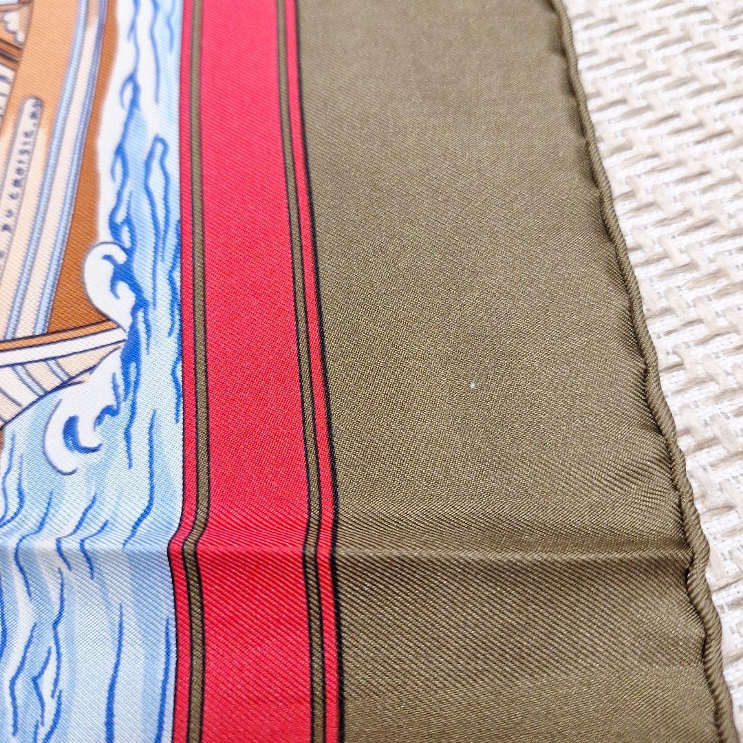 HERMESカレ.大判スカーフヨット海柄