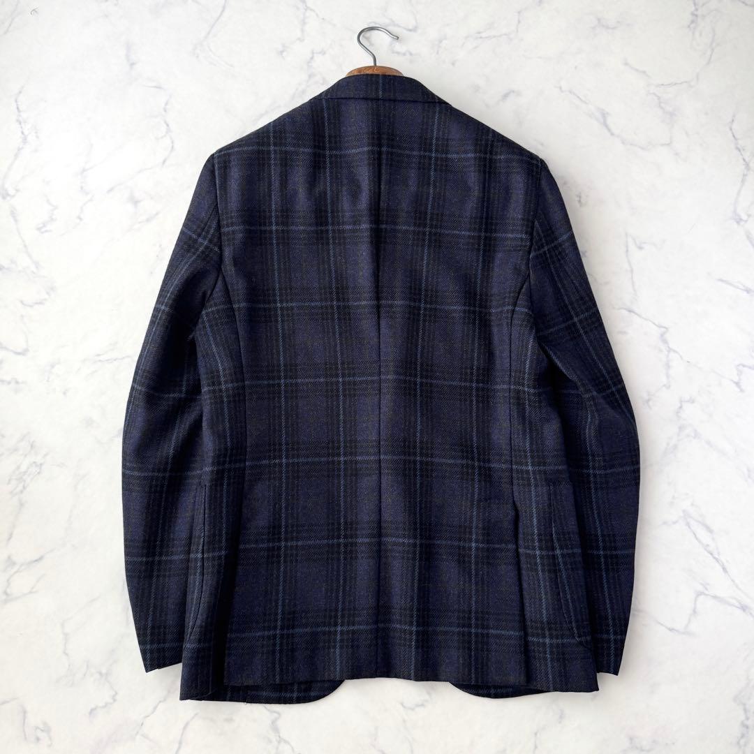 ISAIA イザイア テーラード ジャケット ネイビー チェック 46 M程