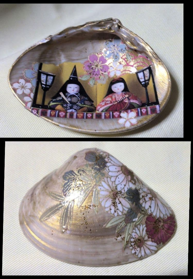 貝雛様&羽子板雛様❁デコパージュ