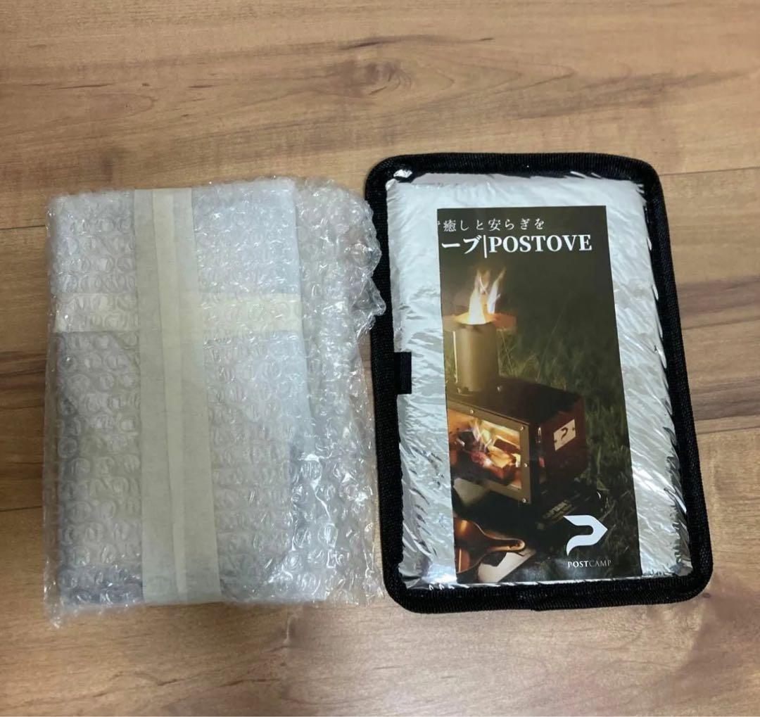 薪ストーブ POSTCAMP 両面ガラス 焚き火台 キャンプ 卓上 二次燃焼