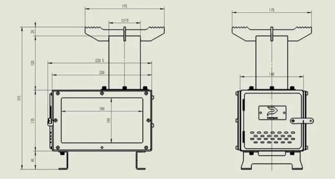 薪ストーブ POSTCAMP 両面ガラス 焚き火台 キャンプ 卓上 二次燃焼