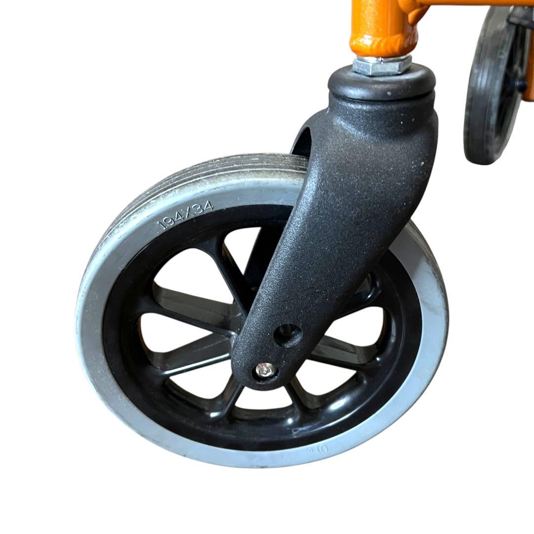 【極美品】歩行器 竹虎 ハッピー II NB オレンジメタリック