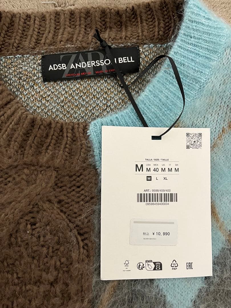 ZARA パッチワークテクスチャセーター X ANDERSSON BELL M