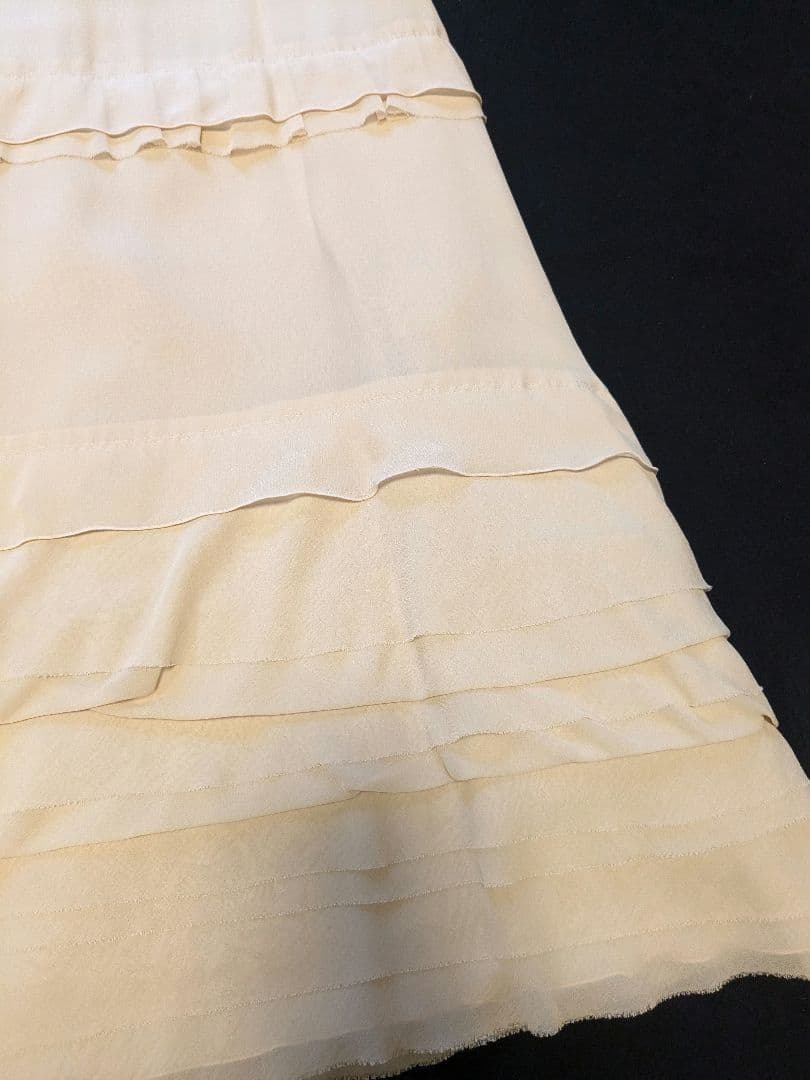 フォクシー　ワンピース　シルク　フリル　ティアード　FOXEY Gatsby