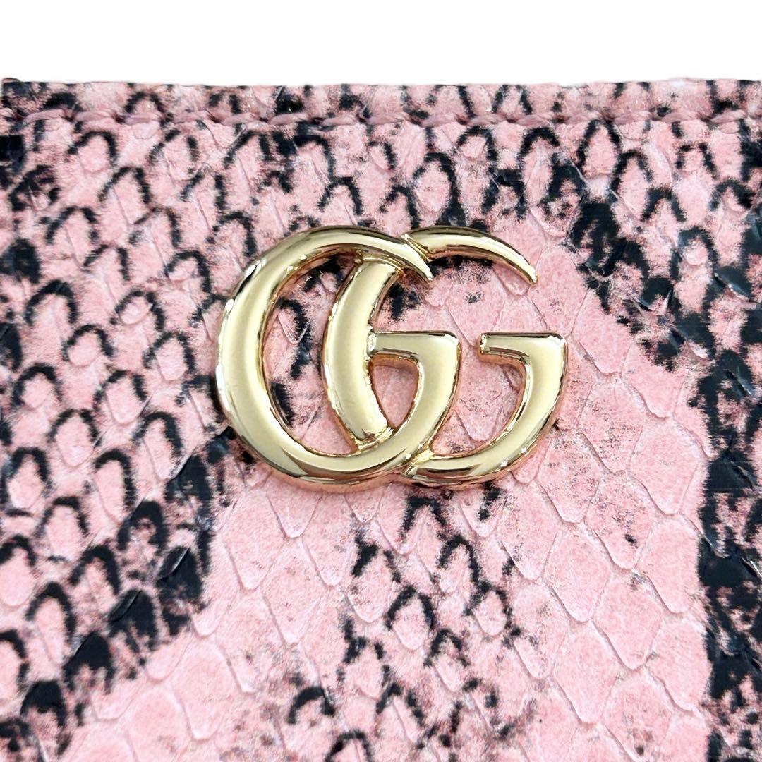 新品❤︎】グッチ GGマーモント ラウンドジップ長財布 パイソン