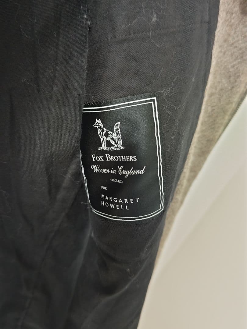 マーガレット・ハウエル　FOX BROTHERS ダブルジップ ハーフ コート