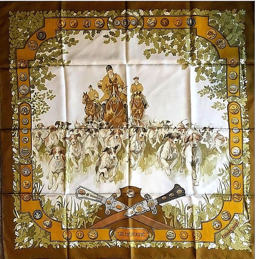 HERMES スカーフ カレ90 エルメス 狩猟 - メルカリ