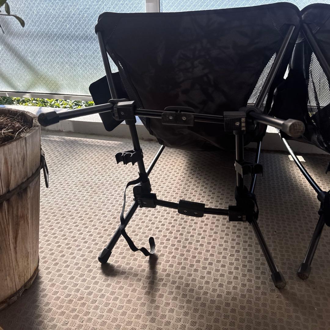 ワンティグリス ハイバックチェア 2WAY ブラック　2脚組