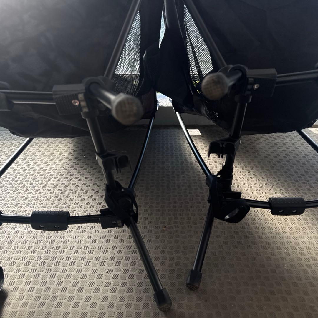 ワンティグリス ハイバックチェア 2WAY ブラック　2脚組