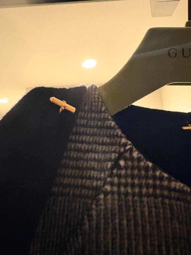 DRAWERドゥロワーリバーシブルポンチョコートジャケットネイビーブラミンク