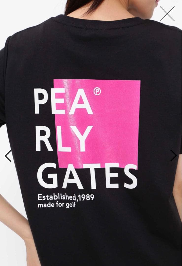 PEARLY GATES☆完売品ポンチローマTシャツ黒1 ゴルフ