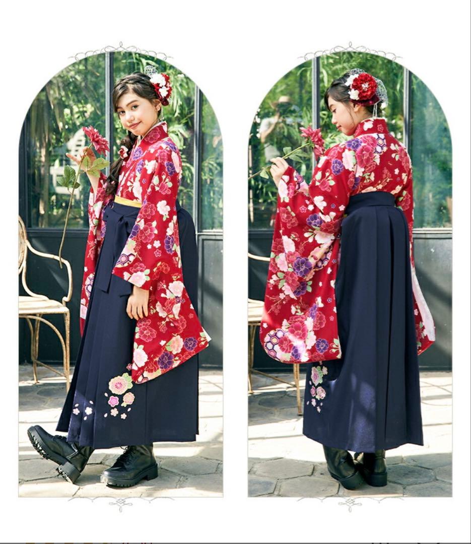 【新品】アリサナ 袴セット ジュニア 小学生 卒業式 女の子 150 簡単着付け