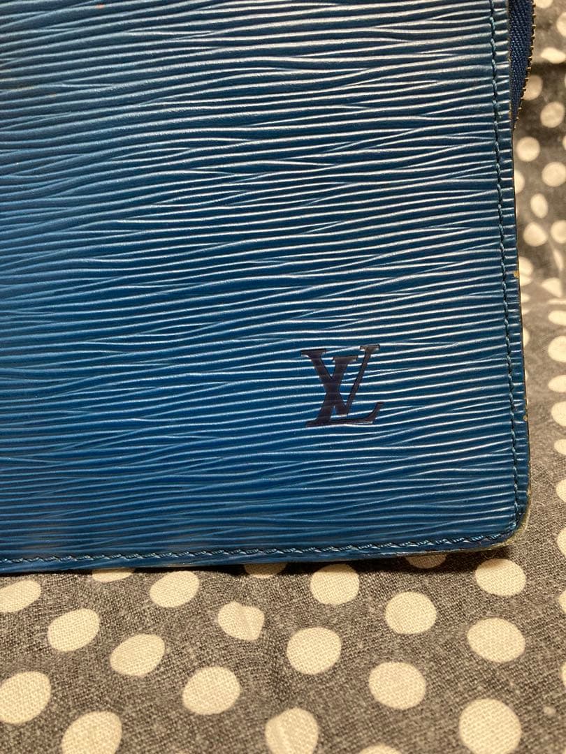 【LOUIS VUITTON】ハンドバッグ　サック トリアングル　エピ　ブルー