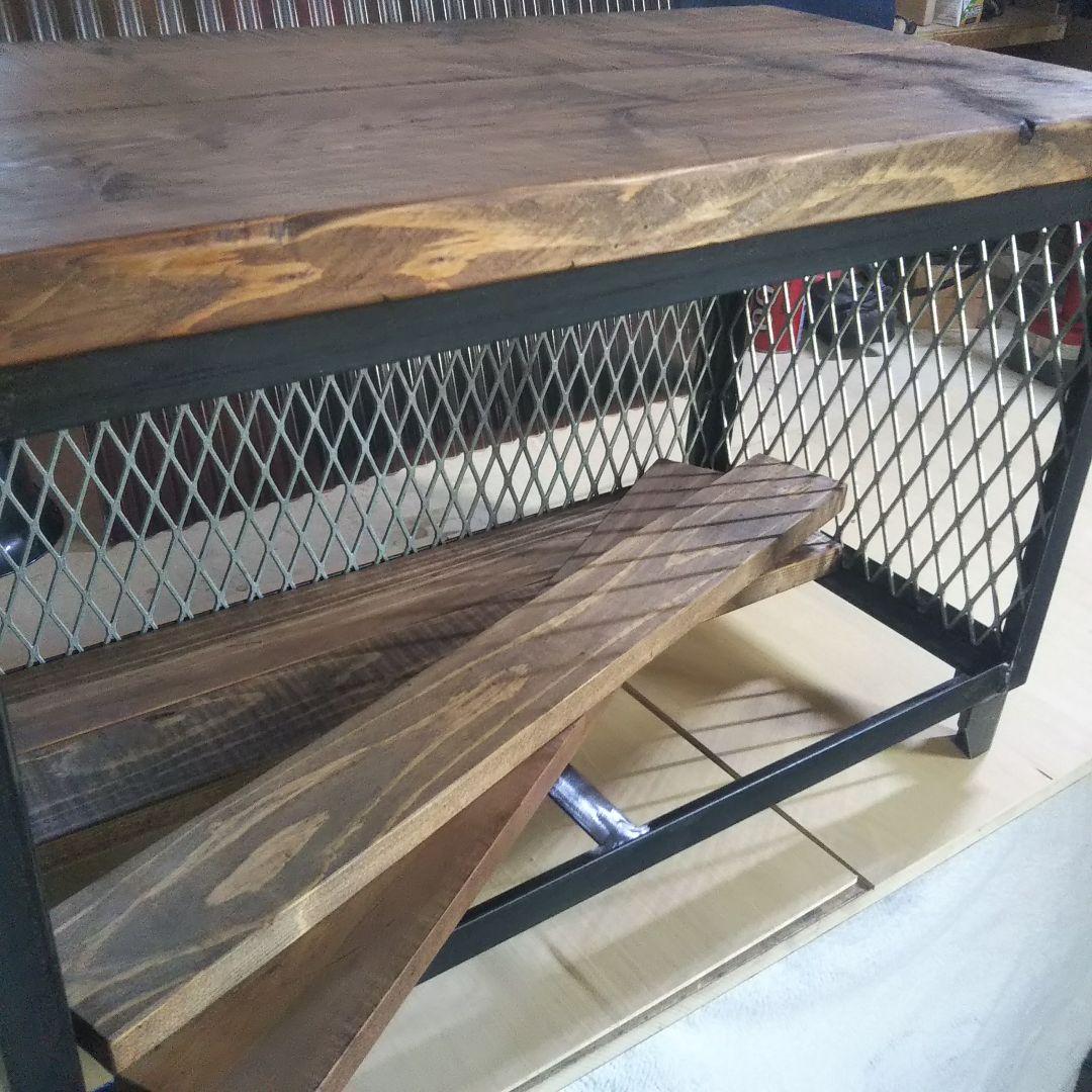 アイアン　シェルフ　ラック　インダストリアル　オープンラック　シューズラック