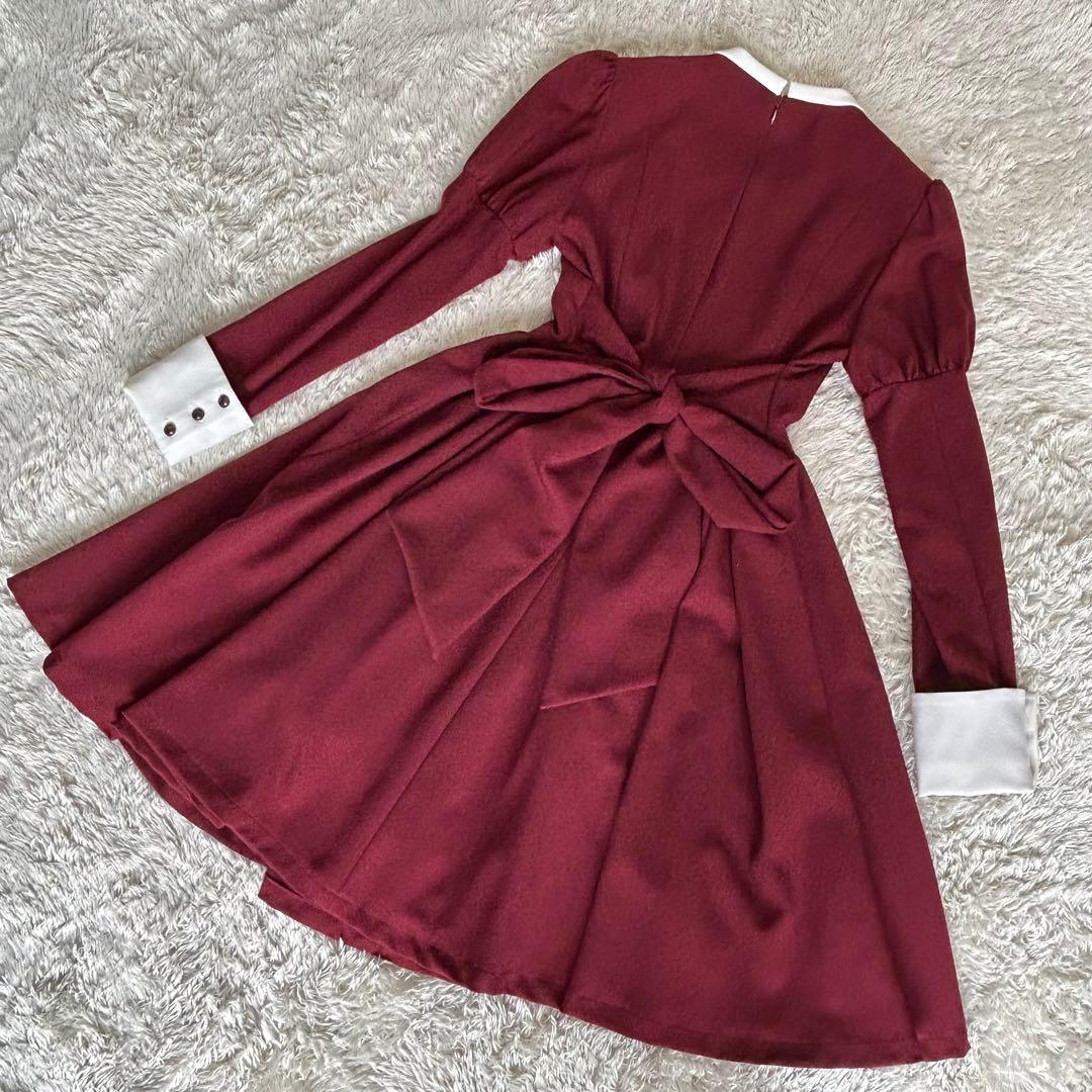 NO.S PROJECT クラシックレトロワンピース　ボルドー　S