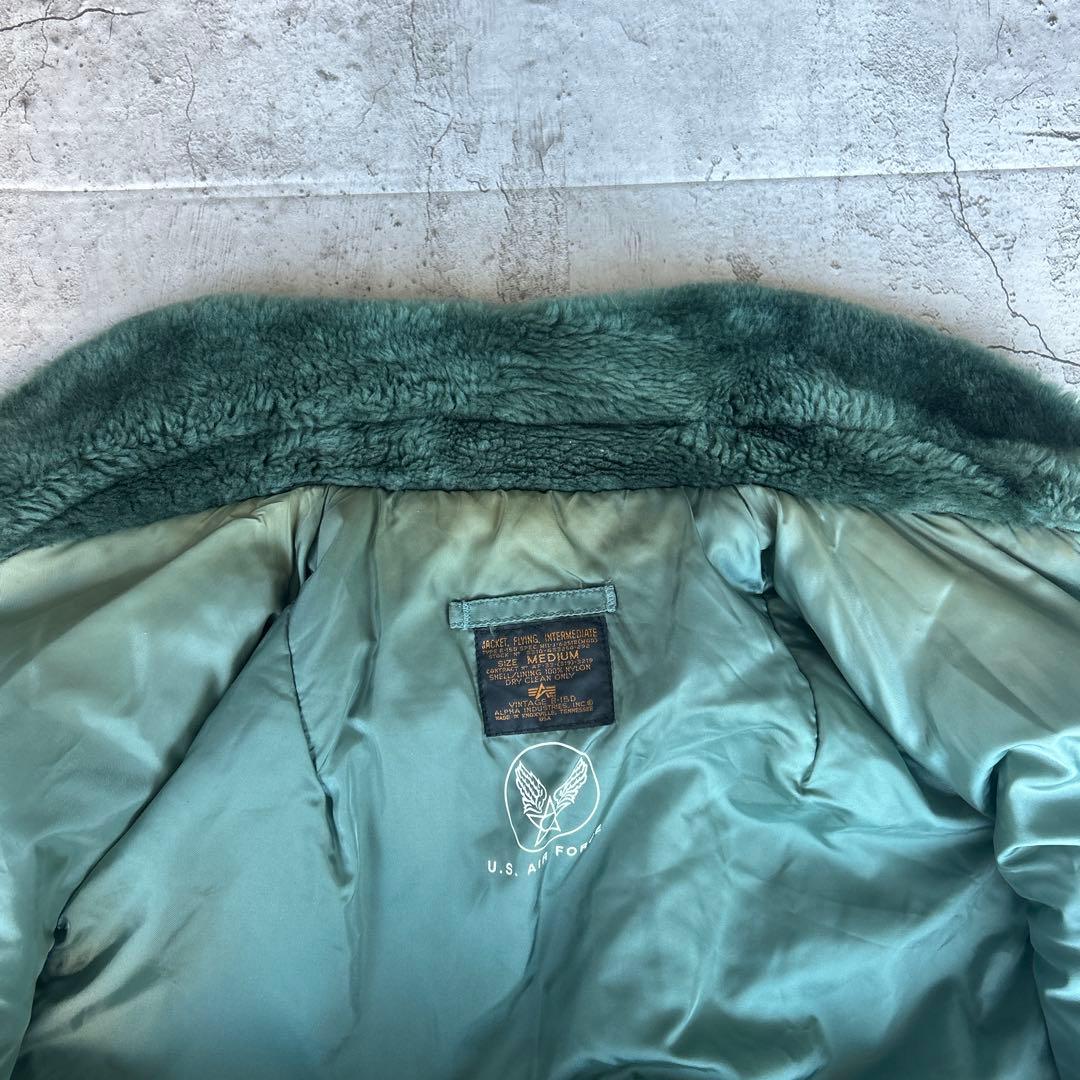 90s ALPHA B-15D 50s復刻 USA製 フライトジャケット　M