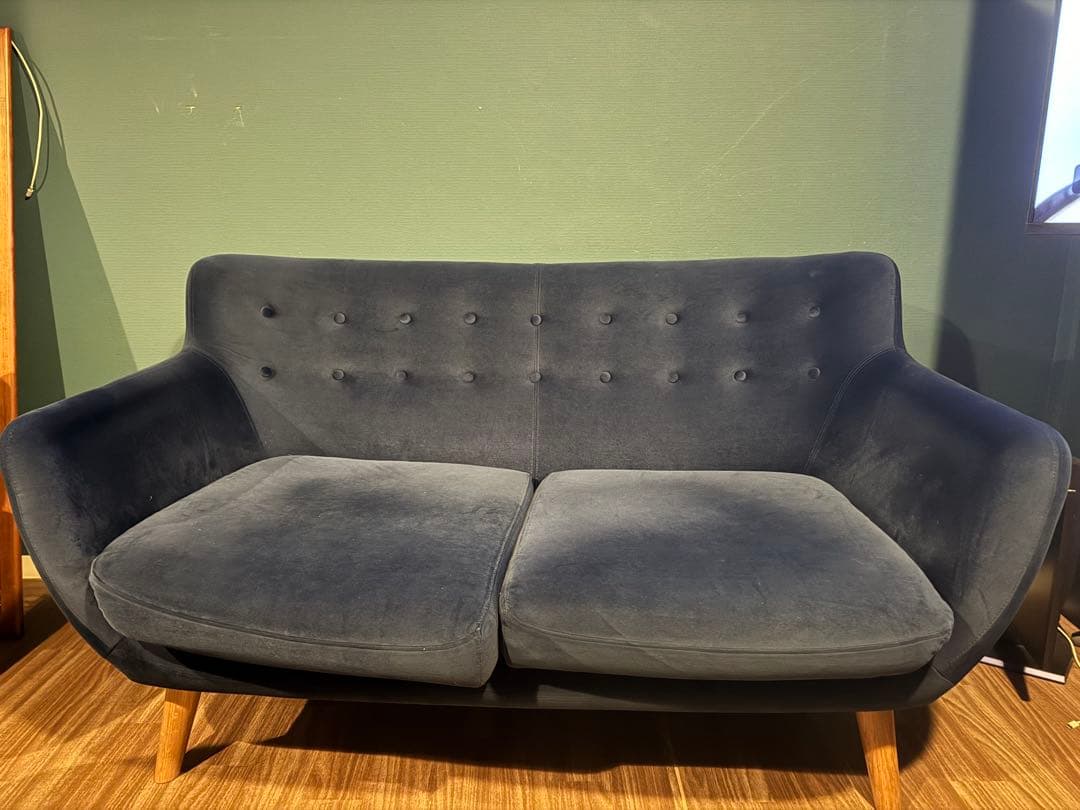 フランフラン Francfranc 2人掛けソファ 2S ベロア ベルベット - メルカリ