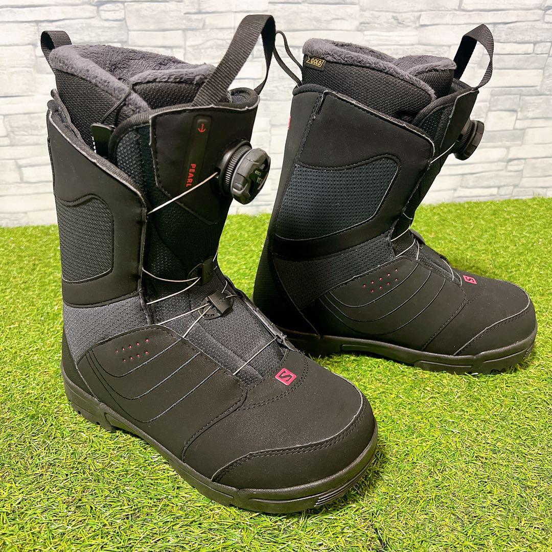 ★極美品 サロモン スノーボード ブーツ PEARL BOA 24.5cm 黒