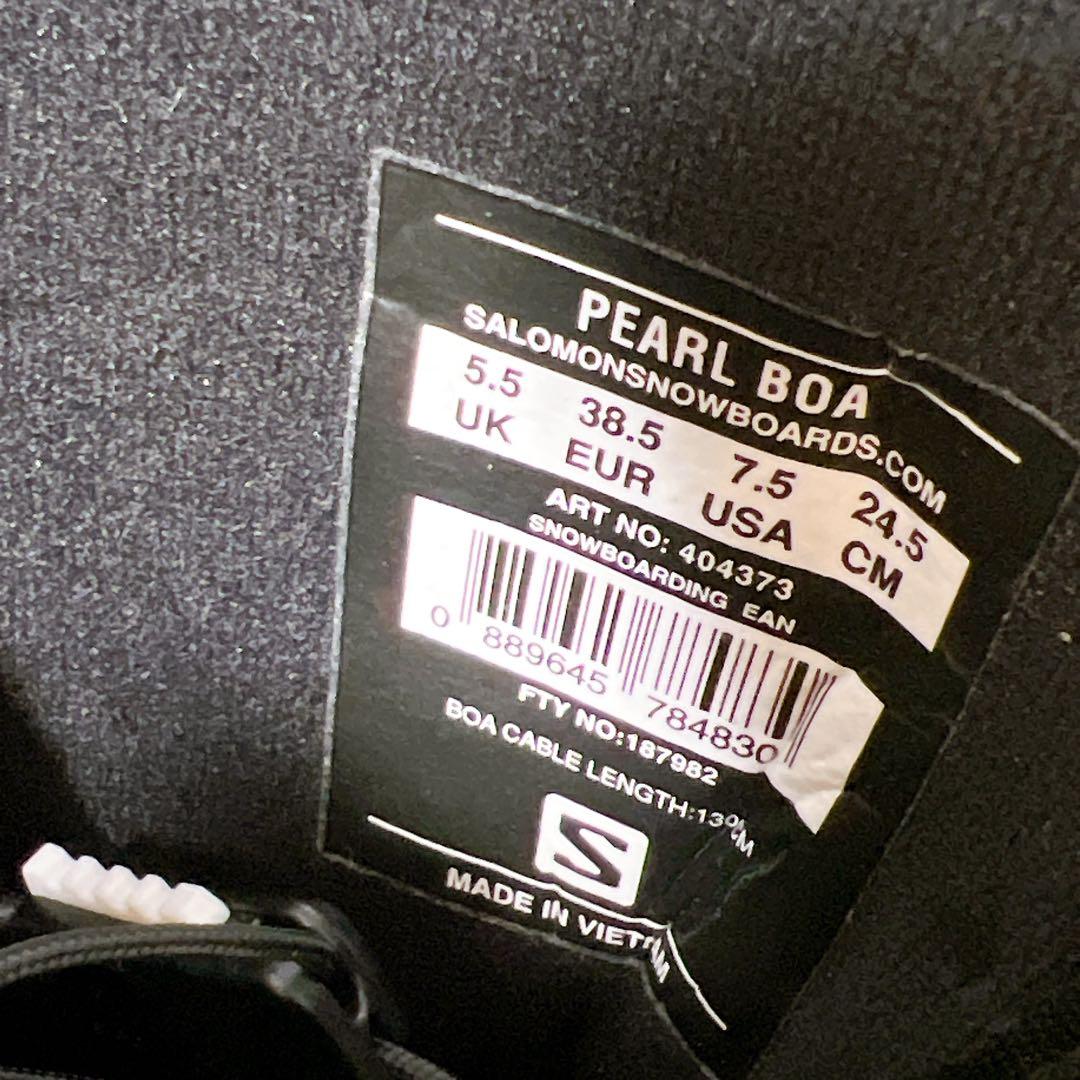 ★極美品 サロモン スノーボード ブーツ PEARL BOA 24.5cm 黒