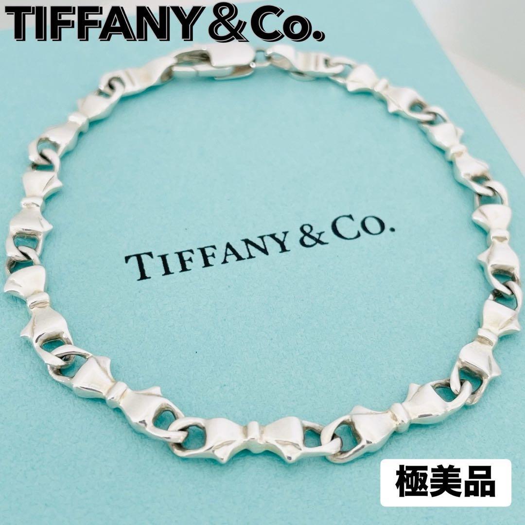 極美品★ティファニー バングル パフリボン シルバー SV925 ブレスレット