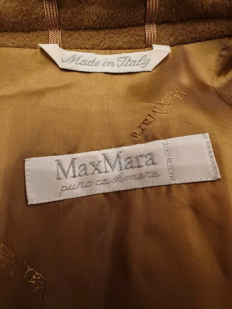 最高級ピュアカシミア100%マックスマーラ ダブル ロングコート 希少44サイズ