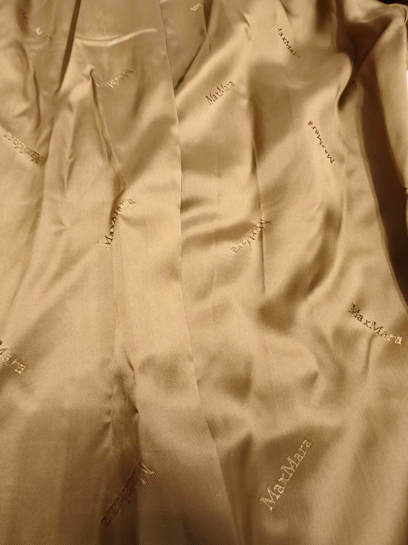 最高級ピュアカシミア100%マックスマーラ ダブル ロングコート 希少44サイズ