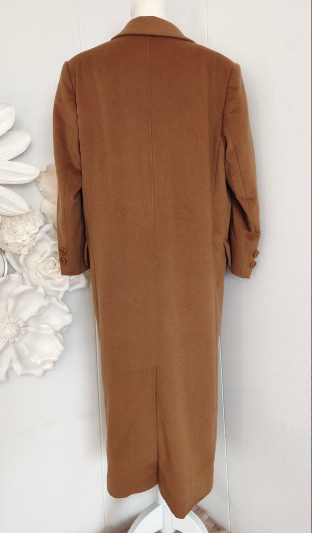 最高級ピュアカシミア100%マックスマーラ ダブル ロングコート 希少44サイズ