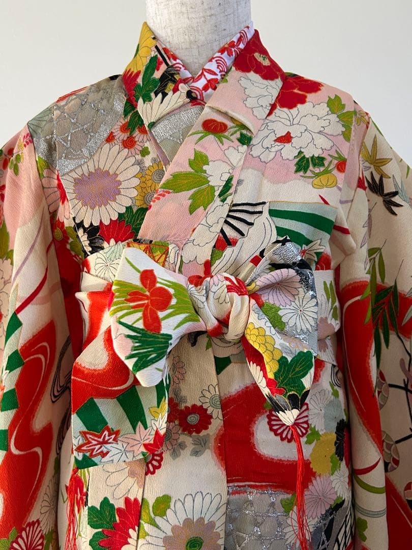 3歳　アンティーク正絹着物