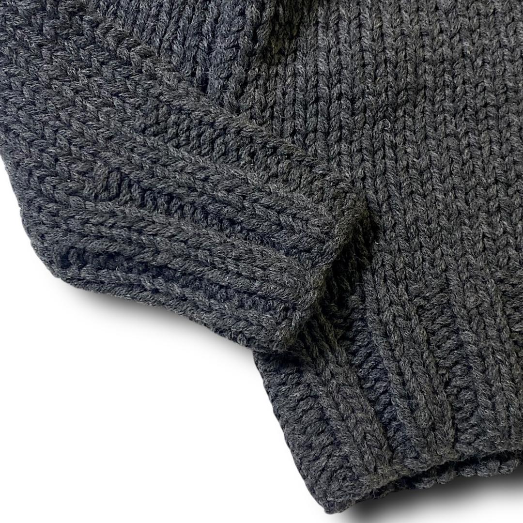 L 定価49500円 TMT ウール100％ タートルネックニット セーター 黒