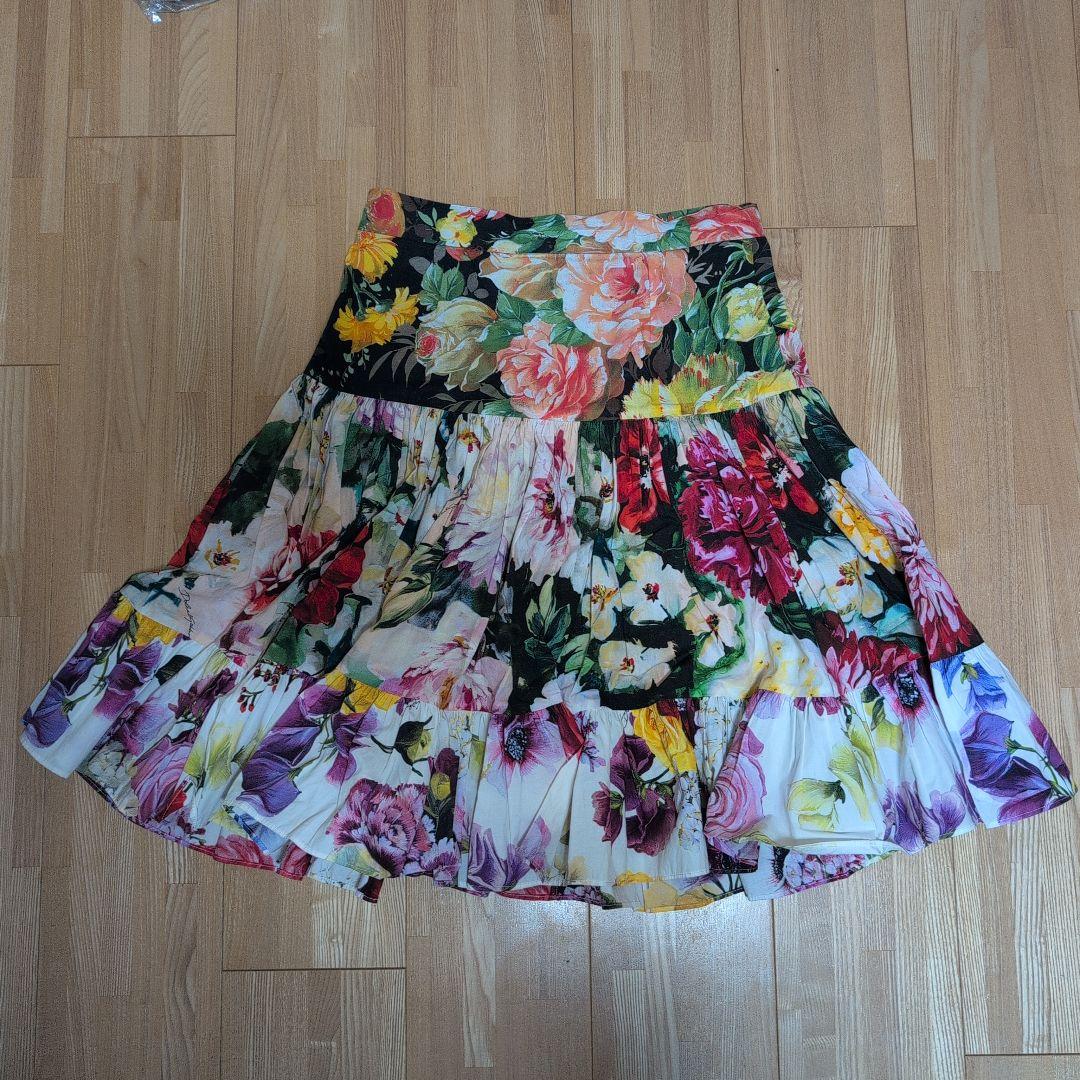 DOLCE&GABBANA 花柄 フリル スカート