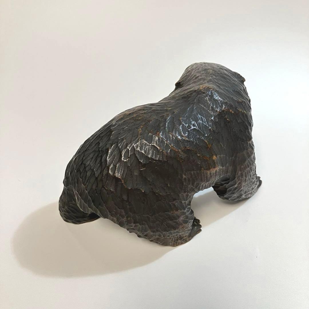 北海道　旭川　古作　アイヌ　木彫りの熊　木彫り熊　木彫熊　クマ　民芸　伝統工芸