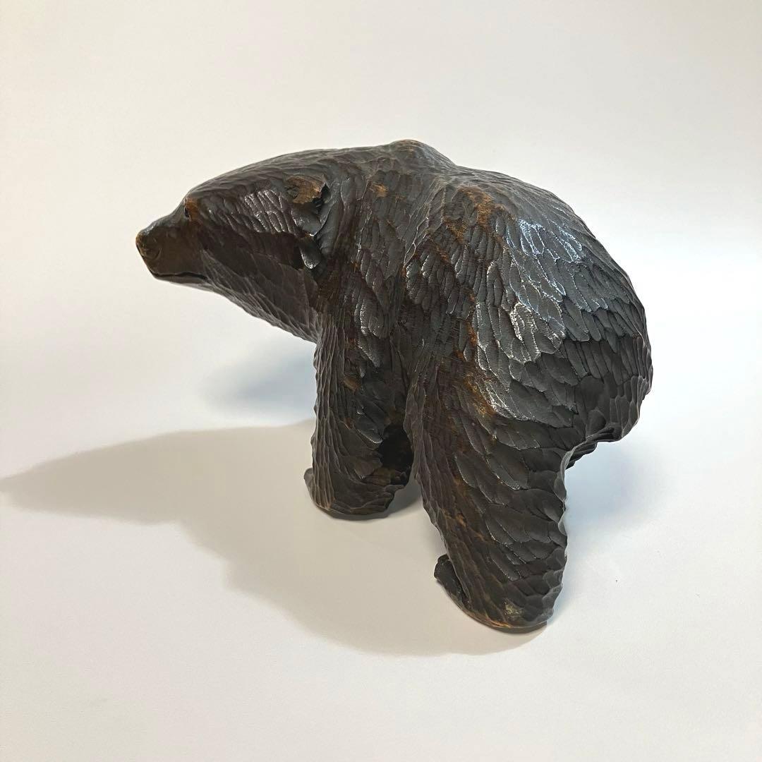 北海道　旭川　古作　アイヌ　木彫りの熊　木彫り熊　木彫熊　クマ　民芸　伝統工芸